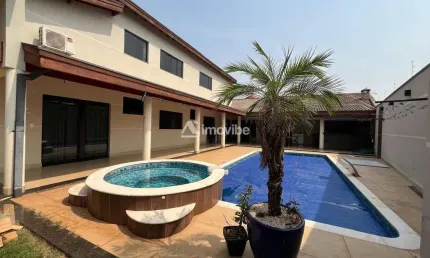 Casa à venda com 4 dormitórios e área gourmet completa no Terras de Santa Bárbara D'Oeste.
