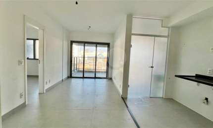 Apartamento no brooklin com 48,49m2, 1 quarto, sala, cozinha, área e 1 vaga coberta de garagem
