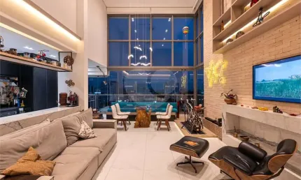 Apartamento em prédio novo com 2 suítes, sala com pé direito duplo e  vista para parque ibirapuera