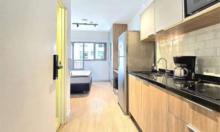 Apartamento Studio para venda mobiliado com lazer completo no Paraíso.