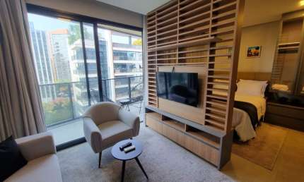Apartamento Mobiliado com 1 dormitório, 1 vaga e 44 m² na Vila Olímpia
