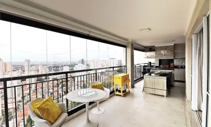 Apartamento a venda com varanda gourmet com espetacular vista livre de São Paulo