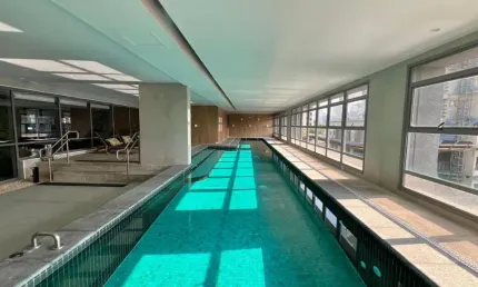 Apartamento no BROOKLIN com 66,89m2, 2 quartos, sala com varanda, cozinha, área e 1 vaga coberta de garagem
