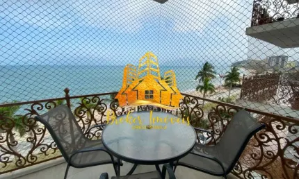 Apartamento Frente ao Mar na Martim de Sá, vista de Tirar o fôlego, sol da manhã