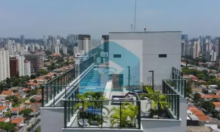 Apartamento a venda Brooklin 1 dormitório, 1 suite, 1 lavabo, 1 vaga 38 m² com lazer.