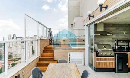 Cobertura Duplex Brooklin, 181m²,4 dormitórios, 2 suítes e 3 vaga!s .