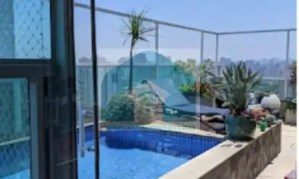 Cobertura Brooklin , 4 suites, 5 vagas, 300 m², com piscina .