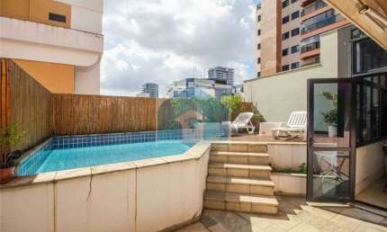 Cobertura penthouse Brooklin ,4 dormitorios, 2 suites ,3 vagas  195m² com piscina  e churrasqueira.