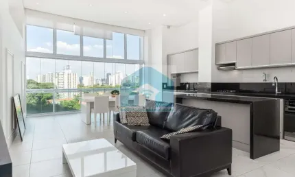 Apartamento brooklin ,  mobiliado ,1 suite, 2 vagas .