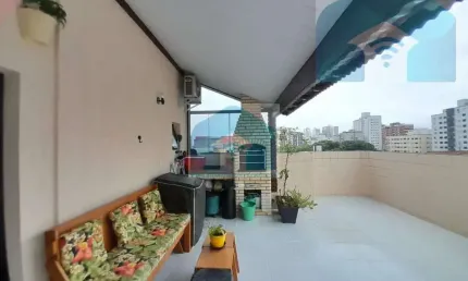 Cobertura - Edifício: Germano Bastos II-Vila Tupi Praia Grande SP, com 02 quartos com sacada