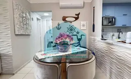 Apartamento no bairro mirim, praia grande sp, com 2 dormitórios, 1 suíte.