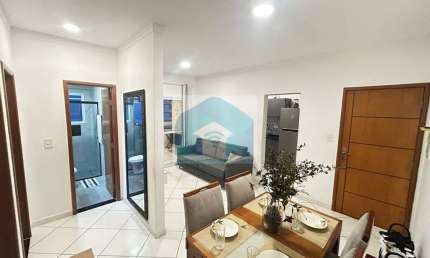 Apartamento na Vila Tupi Praia Grande SP, com 2 dormitórios, 1 suíte.
