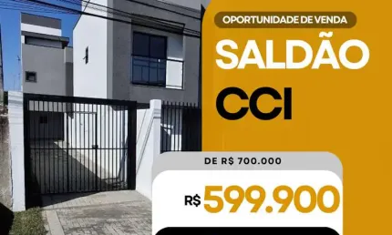 Sobrado para Venda em Curitiba, Xaxim, 3 dormitórios, 1 suíte, 3 banheiros, 2 vagas