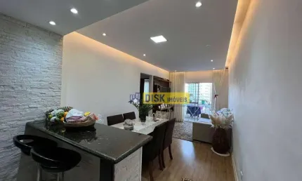Apto 2 dorms, 66m², semi-mobiliado com 2 vagas – edifício leiria ii – centro de sbc