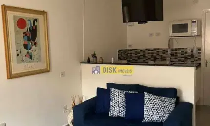 Apartamento studio mobiliado com 1 dormitório – 35 m² – incluso água e wi-fi – taboão, são bernardo do campo