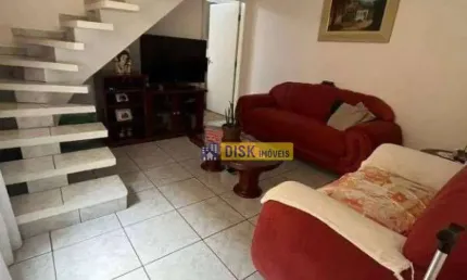 Sobrado com 3 dormitórios, quintal com churrasqueira e 90 m²– bairro assunção, são bernardo do campo