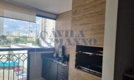 Apartamento à venda na Mooca, São Paulo-SP: 2 quartos, 1 suíte, sala 3 ambientes, varanda gourmet, 2 banheiros, 2 vagas de garagem, 88 m².