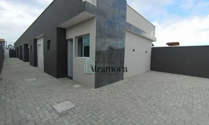 Casa nova em condomínio lado praia, bairro cibratel ii - itanhaém/sp