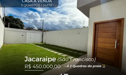 Casa Linear 3 Quartos com Suíte em São Francisco – Jacaraípe apenas R$ 450.000,00
