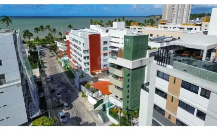 Apartamento Grande com Vista Mar, 50 metros da Orla de Cabo Branco
