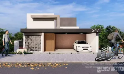 Casa com Projeto Moderno - Condomínio Reserva do Vale
