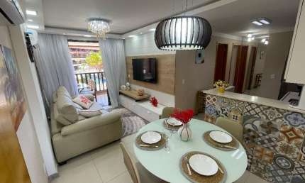 Apartamento mobiliado a venda no Oka Beach Residence 02 quartos em Muro Alto- Ipojuca PE