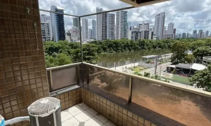 Apartamento à venda – edifício aquarius | 208m² | 4 quartos | vista para o rio capibaribe