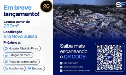 Terreno à venda na Avenida Ribeirão Pires, Suíssa, Ribeirão Pires