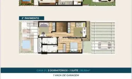 Casa em condomínio fechado com 3 quartos à venda na rua sagrado coração de jesus, 811, morro das pedras, florianópolis, 95 m2 por r$ 1.150.000