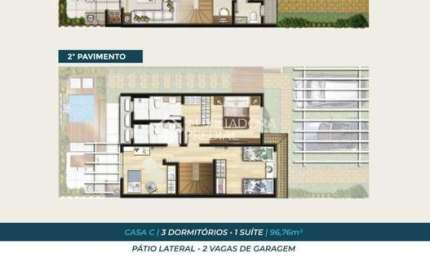 Casa em condomínio fechado com 3 quartos à venda na Rua Sagrado Coração de Jesus, 811, Morro das Pedras, Florianópolis, 96 m2 por R$ 1.280.000