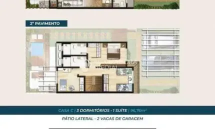 Casa em condomínio fechado com 3 quartos à venda na Rua Sagrado Coração de Jesus, 811, Morro das Pedras, Florianópolis, 96 m2 por R$ 1.200.000