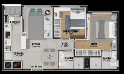Apartamento com 2 quartos à venda na Rua Chile, 421, Jardim Botânico, Porto Alegre, 61 m2 por R$ 799.278