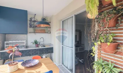 Apartamento alto padrão com 116 m², Varanda Gourmet, Condomínio Club House, 3 Dormitórios / 1 Suíte, Home Office, 2 Vagas Cobertas