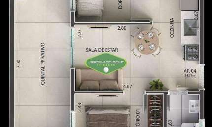 Apartamento com 02 dormitórios e quintal privativo na Vila São Pedro, Campo Grande - Lançamento exclusivo