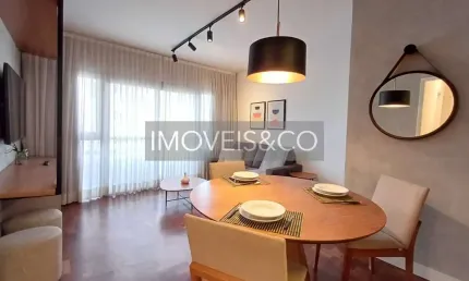 Apartamento mobiliado para locação na vila olímpia, são paulo-sp: 2 quartos, 2 salas, 2 banheiros, 1 vaga, 72m². venha conferir!