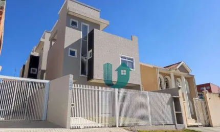 Sobrado triplex novo em condomínio no xaxim com 3 quartos (1 suite), 2 vagas e solarium