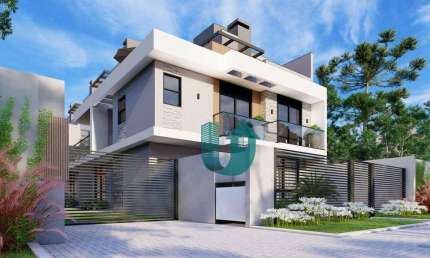 Sobrados triplex com 3 quartos com suite e 2 vagas - Hauer