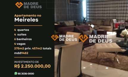Apartamento com 4 quartos à venda na Rua Silva Jatahy, 355, Meireles, Fortaleza por R$ 2.250.000