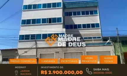 Prédio à venda na general tomé cordeiro, 520, jardim iracema, fortaleza por r$ 2.900.000