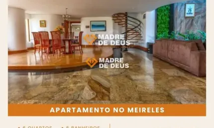 Apartamento com 6 quartos à venda na rua leonardo mota, 520, meireles, fortaleza por r$ 4.800.000
