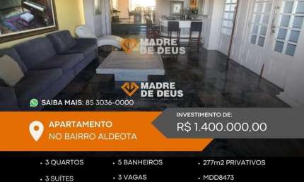 Apartamento com 3 quartos à venda na Rua Vicente Leite, 2439, Aldeota, Fortaleza por R$ 1.400.000