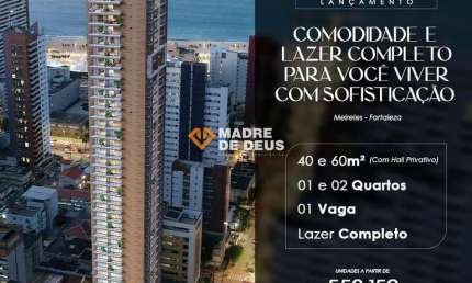 Apartamento com 1 quarto à venda na Avenida Desembargador Moreira, 221, Meireles, Fortaleza