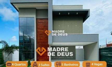 Casa em condomínio fechado com 4 quartos à venda na Atlântica, 2303, Cidade Alpha, Eusébio por R$ 1.650.000