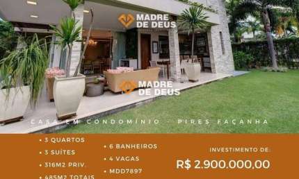 Casa em condomínio fechado com 3 quartos à venda na CE-040 s/n Quilômetro 22, 1, Pires Façanha, Eusébio por R$ 2.900.000