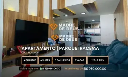 Apartamento com 4 quartos à venda na Rua Consuelo Freire, 493, Parque Iracema, Fortaleza por R$ 960.000