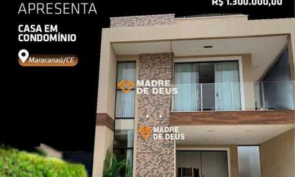 Casa em condomínio fechado com 5 quartos à venda na Pe. José Holanda do Vale, 100, Luzardo Viana, Maracanaú por R$ 1.300.000