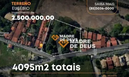 Terreno à venda na antonio sá e silva, 684, eusebio, eusébio por r$ 2.500.000