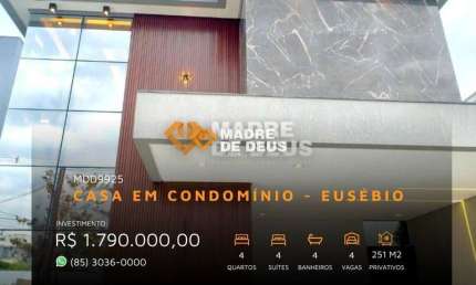 Casa em condomínio fechado com 4 quartos à venda na Morro Branco, 235, Cidade Alpha, Eusébio por R$ 1.700.000