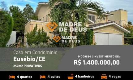 Casa em condomínio fechado com 4 quartos à venda na Nossa Sra. de Nazaré, 360, Pedras, Eusébio por R$ 1.400.000