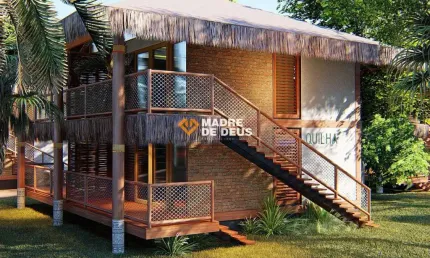 Casa em condomínio fechado com 2 quartos à venda na praia da barra, 999999, ilha do guajirú, itarema por r$ 997.560